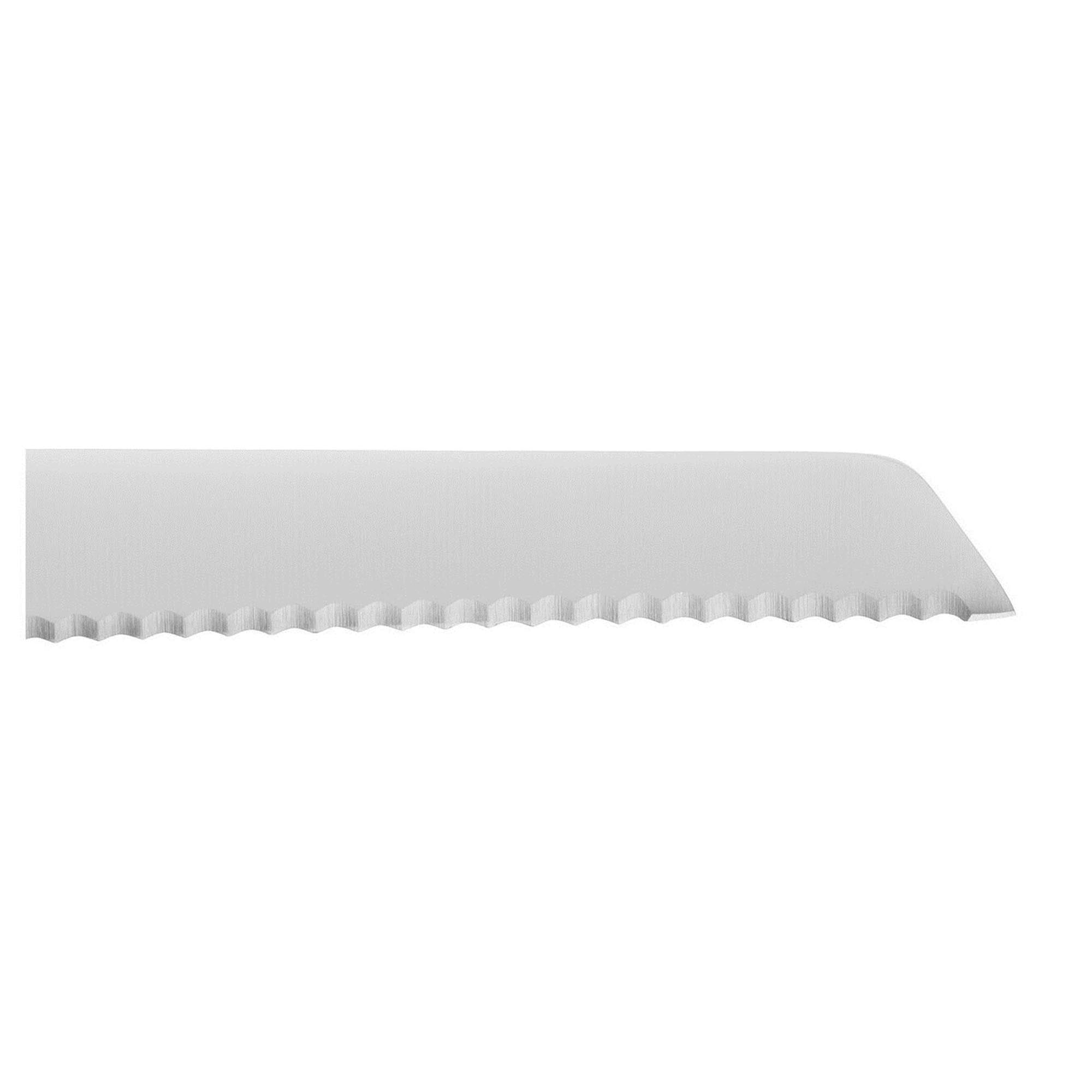 Entdecken Sie das Zwilling Professional "S" Brotmesser 200 mm: Ideal für sauberes Schneiden von Brot, mit komfortablem Griff und robustem Design.