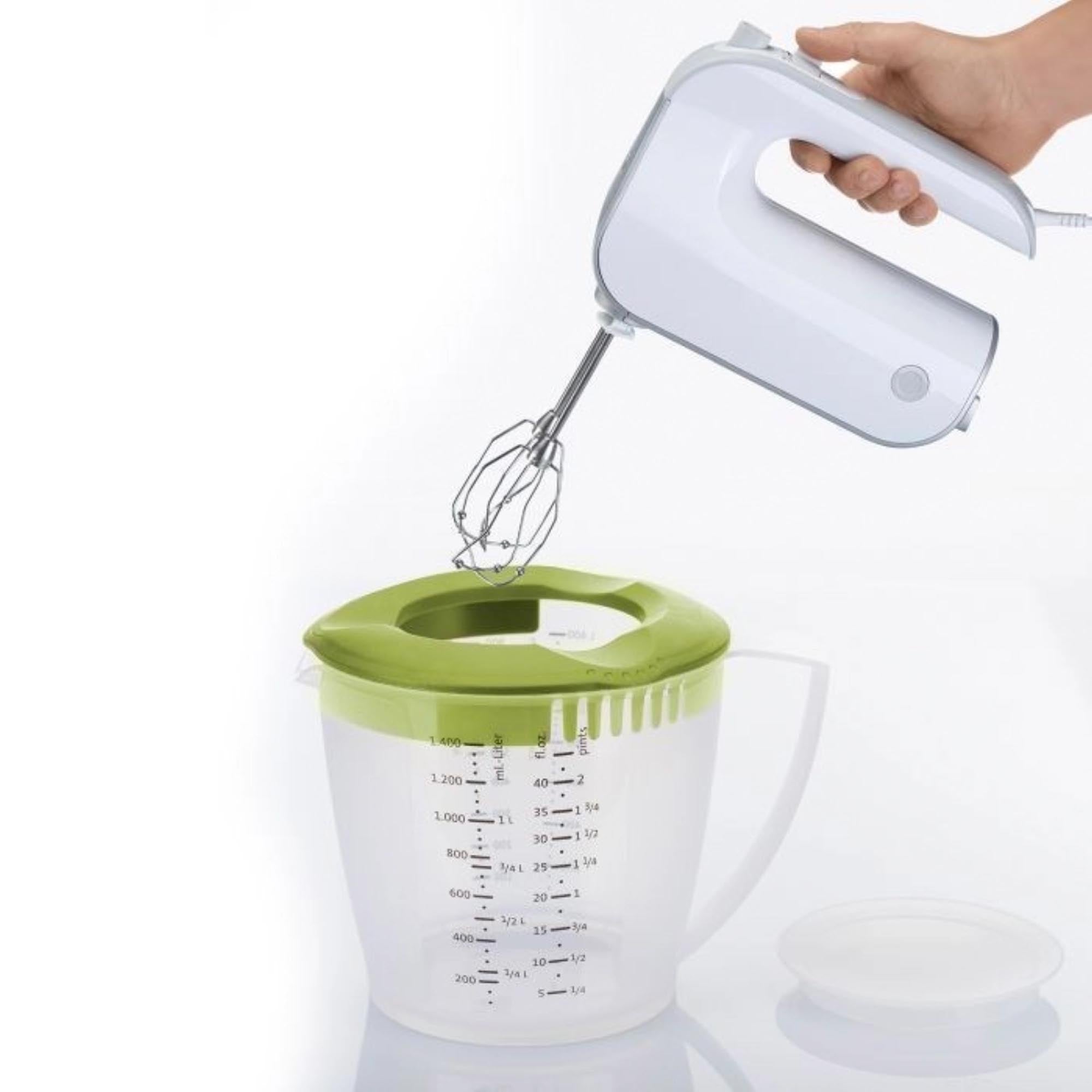 Rührbecher Helena, apfelgrün, 1.4L, Ø14.8cm, H15cm, mit Deckel, ideal für Küche, Backen und Kochen, von Westmark.