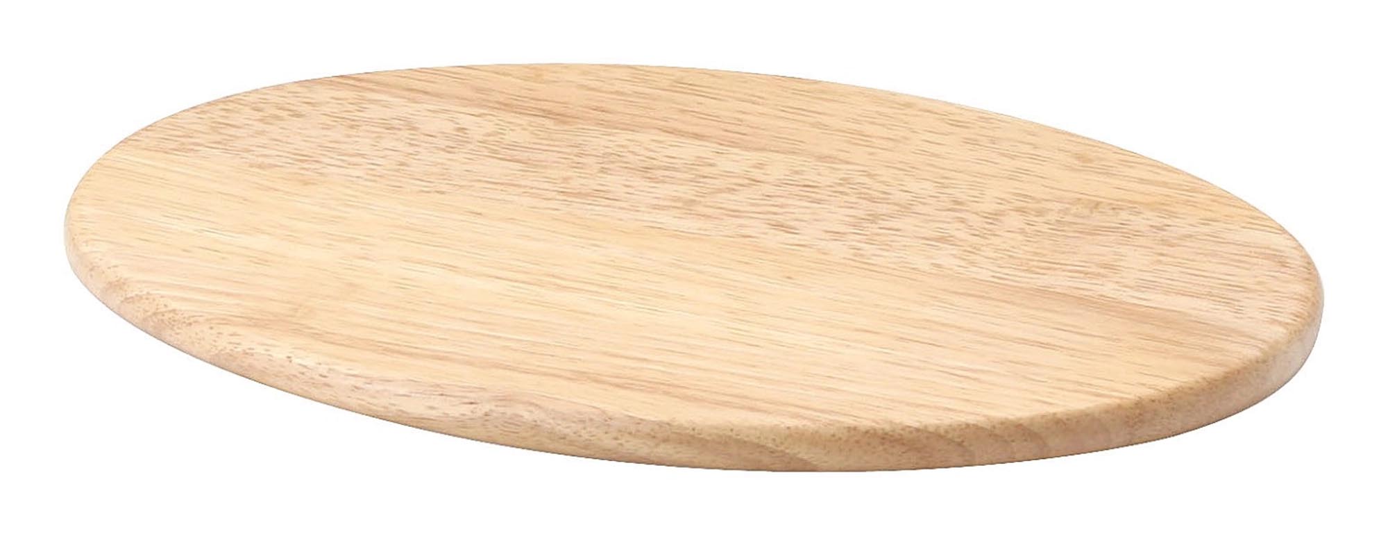 Rubber tree cutting board oval