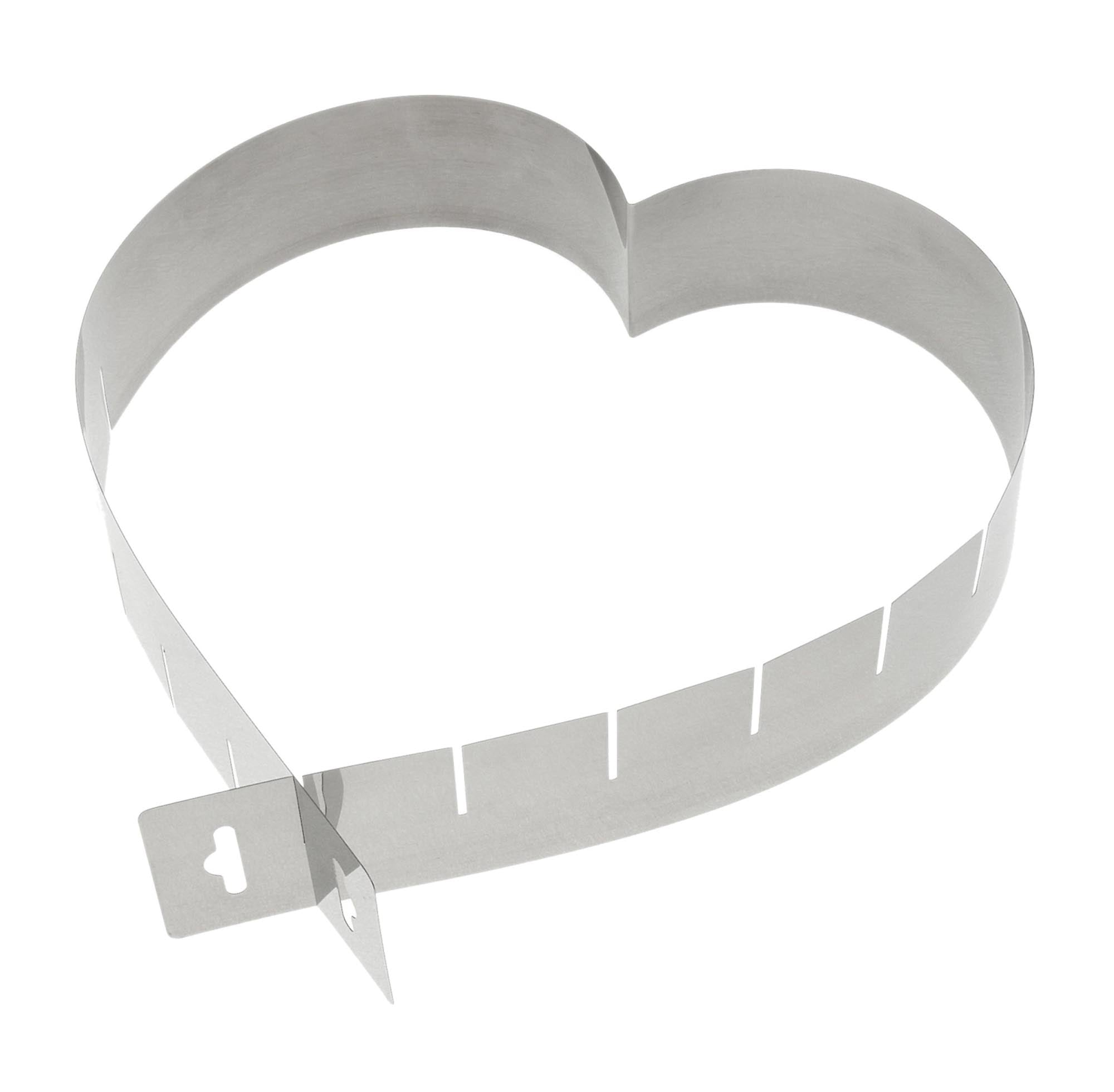 Herzbackform, Edelstahl, 19x5cm in Silber präsentiert im Onlineshop von KAQTU Design AG. Backform / Backblech ist von Westmark