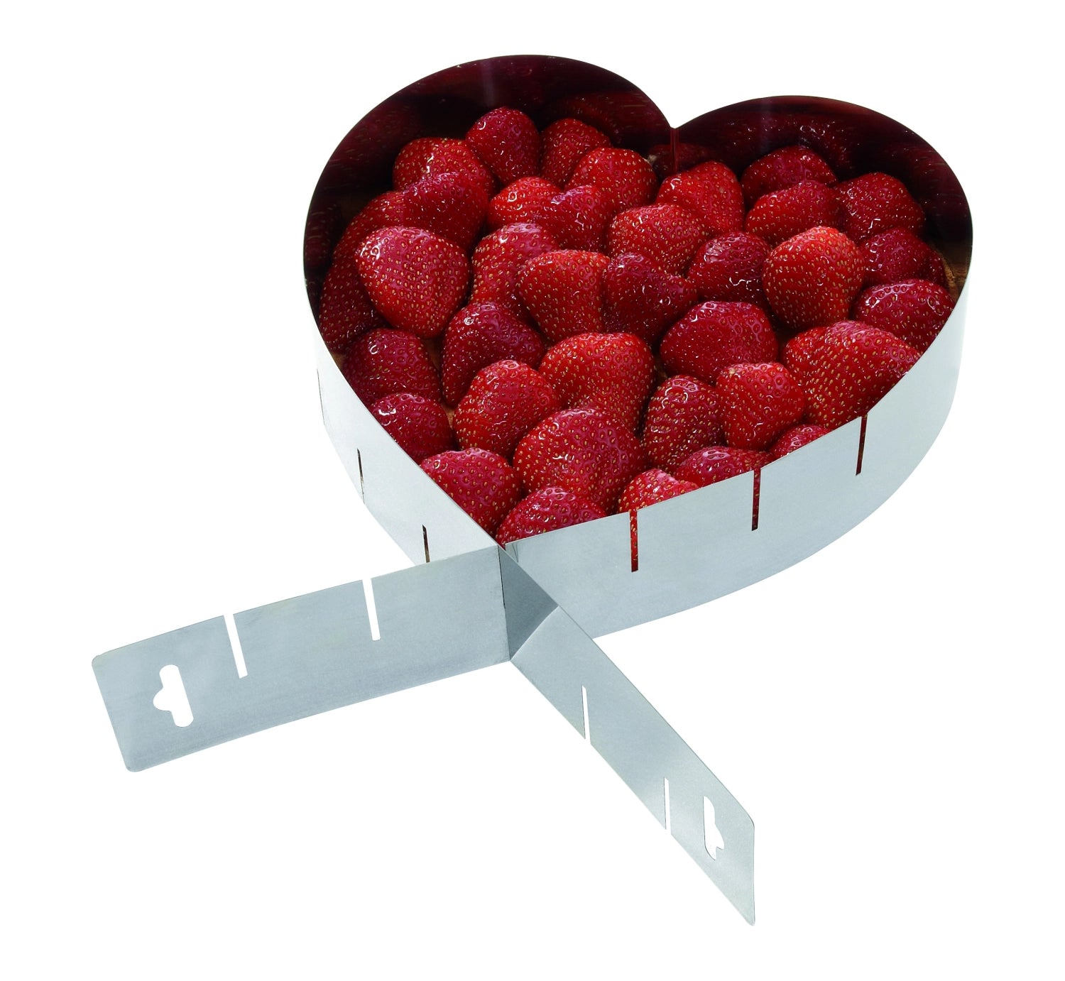 Herzbackform, Edelstahl, 19x5cm