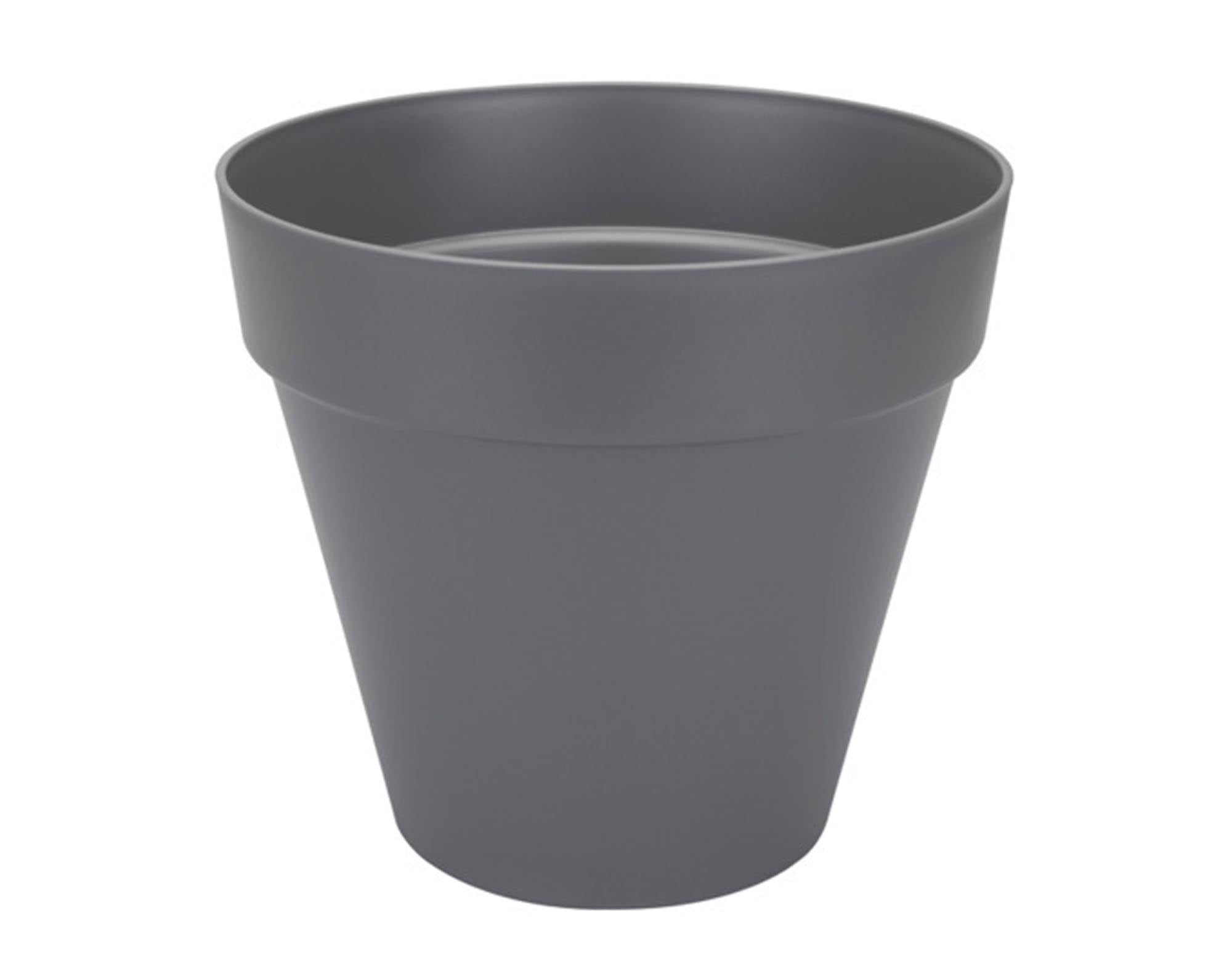 ELHO Pflanzengefäss Loft Urban rund anthrazit ø 29x26 cm in  präsentiert im Onlineshop von KAQTU Design AG. Pflanzentopf Outdoor ist von ELHO