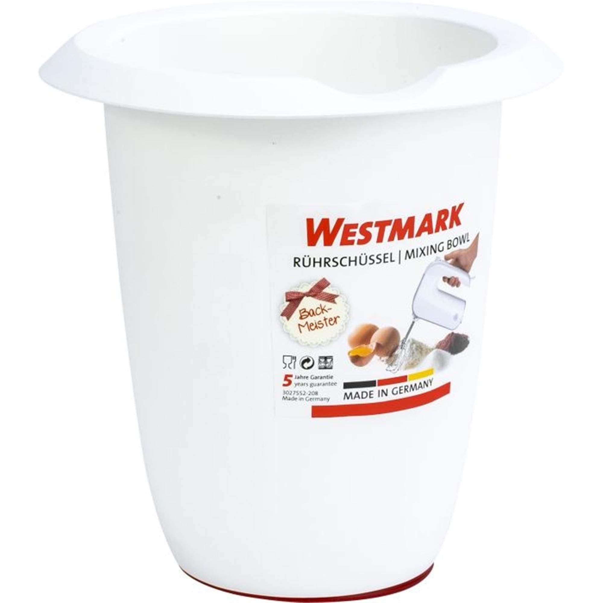 Weißer Quirltopf von Westmark, 1.2 Liter, 22.5x2.5x2 cm, ideal zum Mixen und Rühren, ohne Deckel, hochwertig und praktisch.