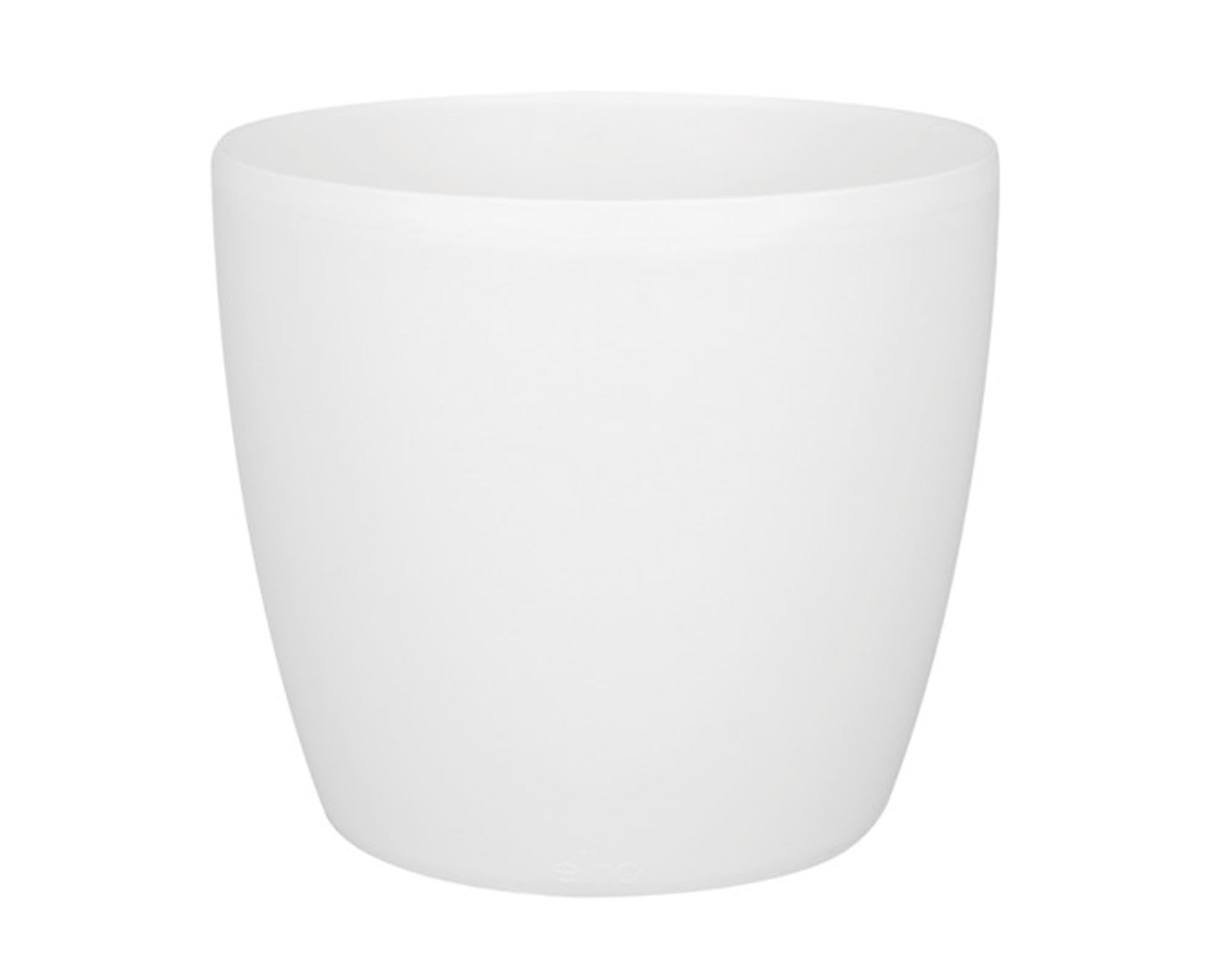 ELHO Pflanzengefäss Brussels rund mini weiss ø 10x9 cm in  präsentiert im Onlineshop von KAQTU Design AG. Pflanzentopf Outdoor ist von ELHO