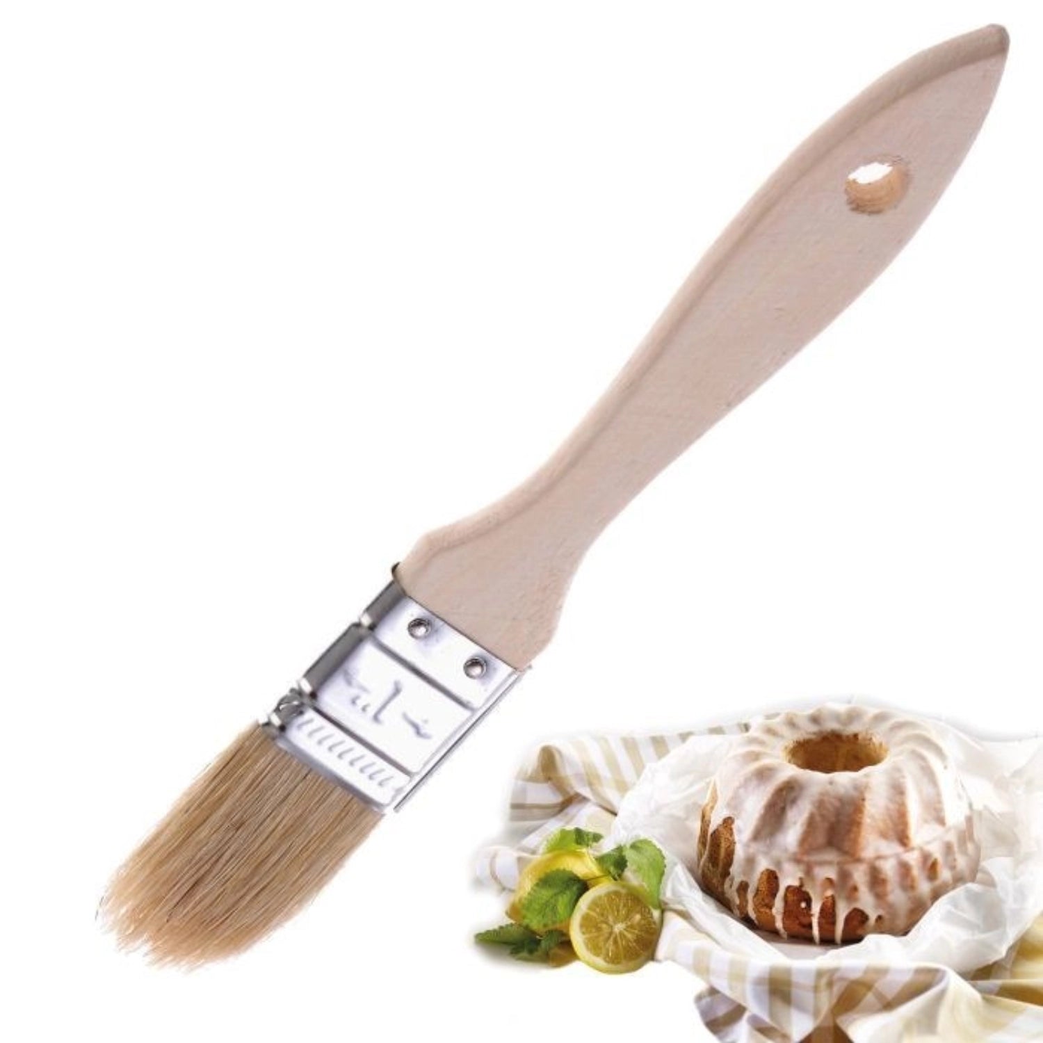 Kuchenpinsel Natur Pur, 18.5x2.6x0.9cm