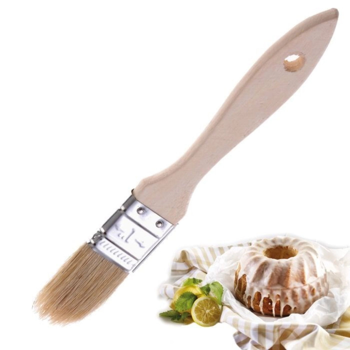 Kuchenpinsel Natur Pur, 18.5x2.6x0.9cm in Braun präsentiert im Onlineshop von KAQTU Design AG. Backutensilien ist von Westmark