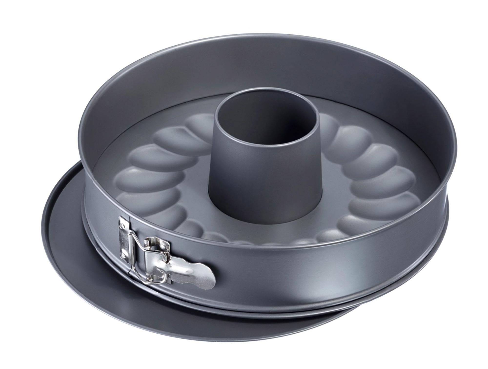 Backmeister Springform D28cm, 2 Böden, Antihaft in Silber präsentiert im Onlineshop von KAQTU Design AG. Backform / Backblech ist von Westmark