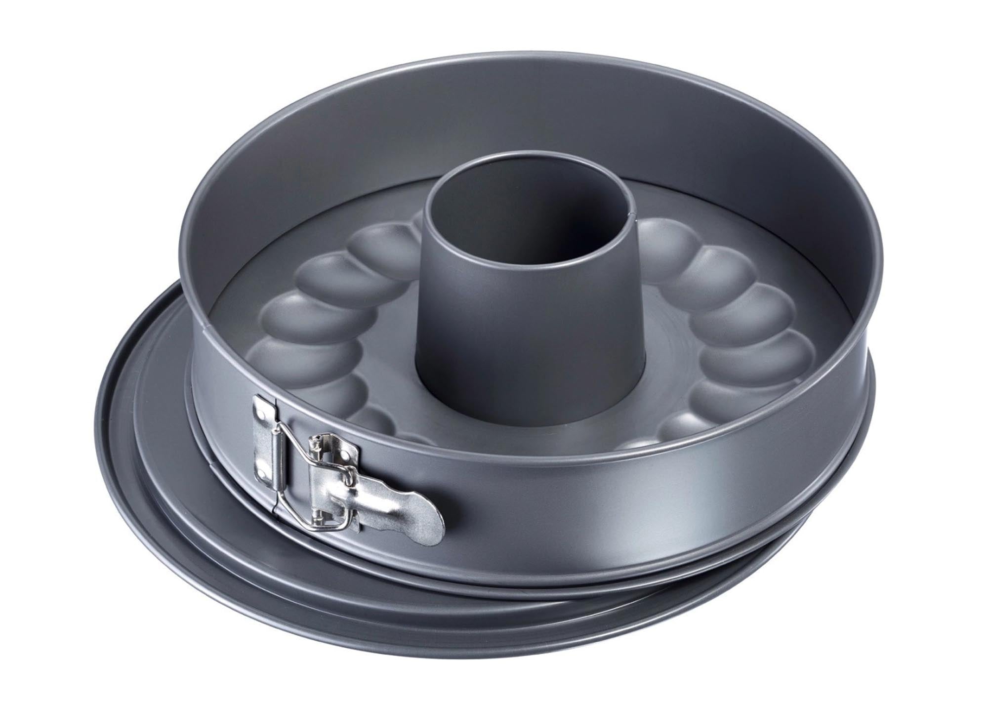 Backprofi Springform D28cm, 2 Böden, Antihaft in Silber präsentiert im Onlineshop von KAQTU Design AG. Backform / Backblech ist von Westmark