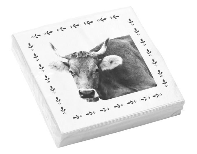 Papier Servietten Kuh 20 Stück 33x33 cm in  präsentiert im Onlineshop von KAQTU Design AG. Servietten ist von STEINLIN