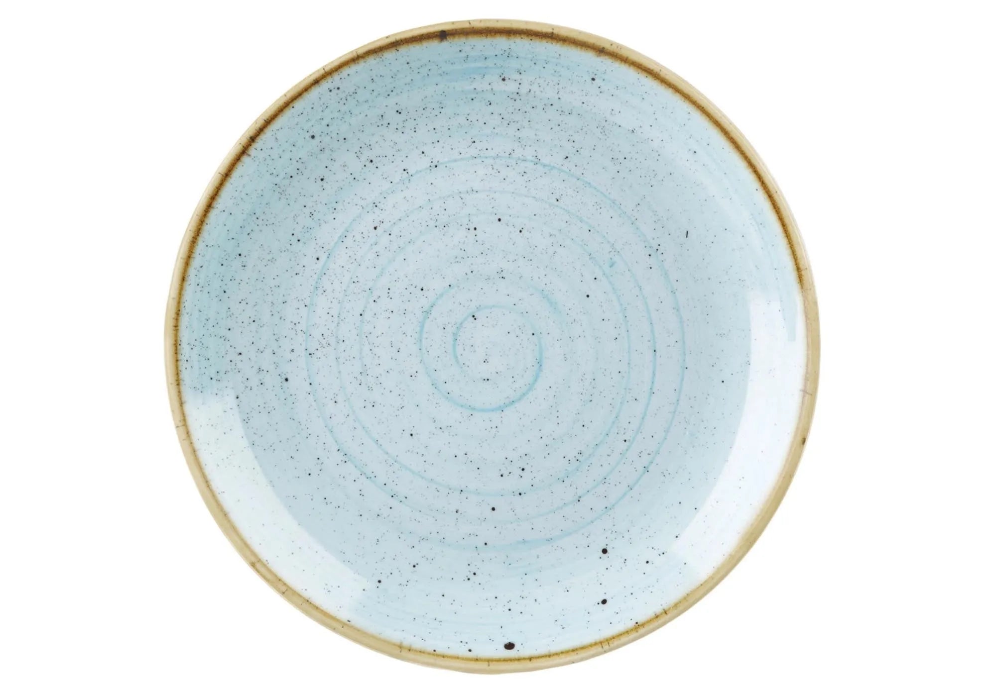 Elegante 30cm Coupe-Teller in sanftem Entenblau, aus robustem Porzellan, ideal für stilvolle Präsentationen. Spülmaschinenfest.