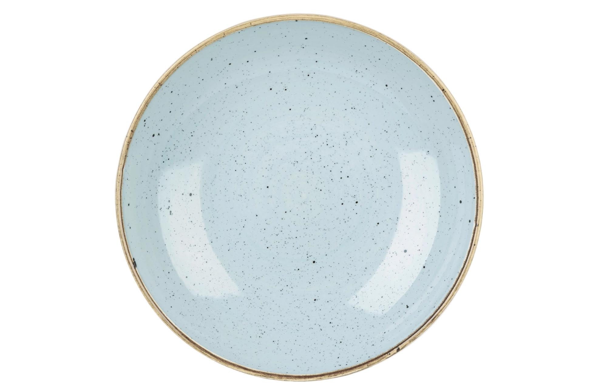 Eleganter, tiefblauer Porzellanteller (18,2 cm) von Churchill, ideal für Suppen und Salate. Robust, spülmaschinenfest, stilvoll.