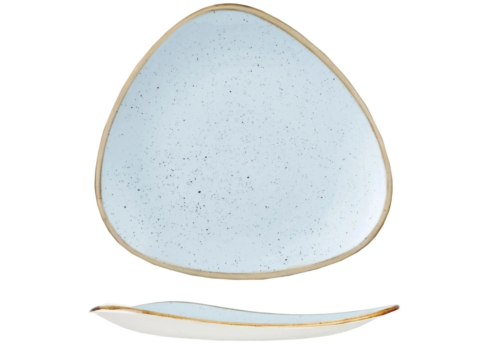 Der Stonecast Duck Egg Blue Triangel Teller (19,2 cm) von Churchill vereint Funktionalität und Ästhetik in hochwertigem Porzellan.