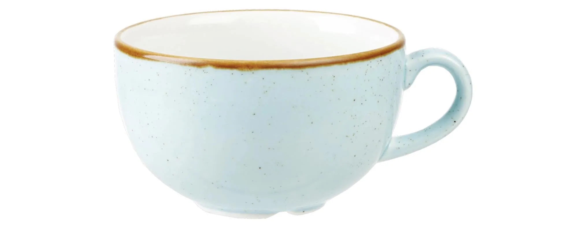 Elegante 50cl Tasse aus kratzfestem Porzellan in Duck Egg Blue. Handgefertigt, spülmaschinen- und mikrowellengeeignet.