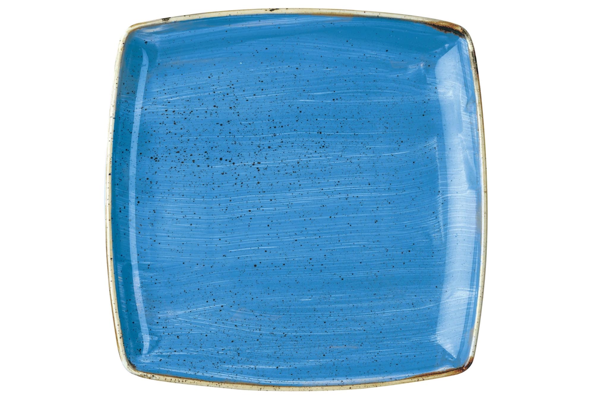 Die Stonecast Cornflower Blue Platte von Churchill, 26.8x26.8cm, besticht durch langlebiges Porzellan und handgefertigte Eleganz.