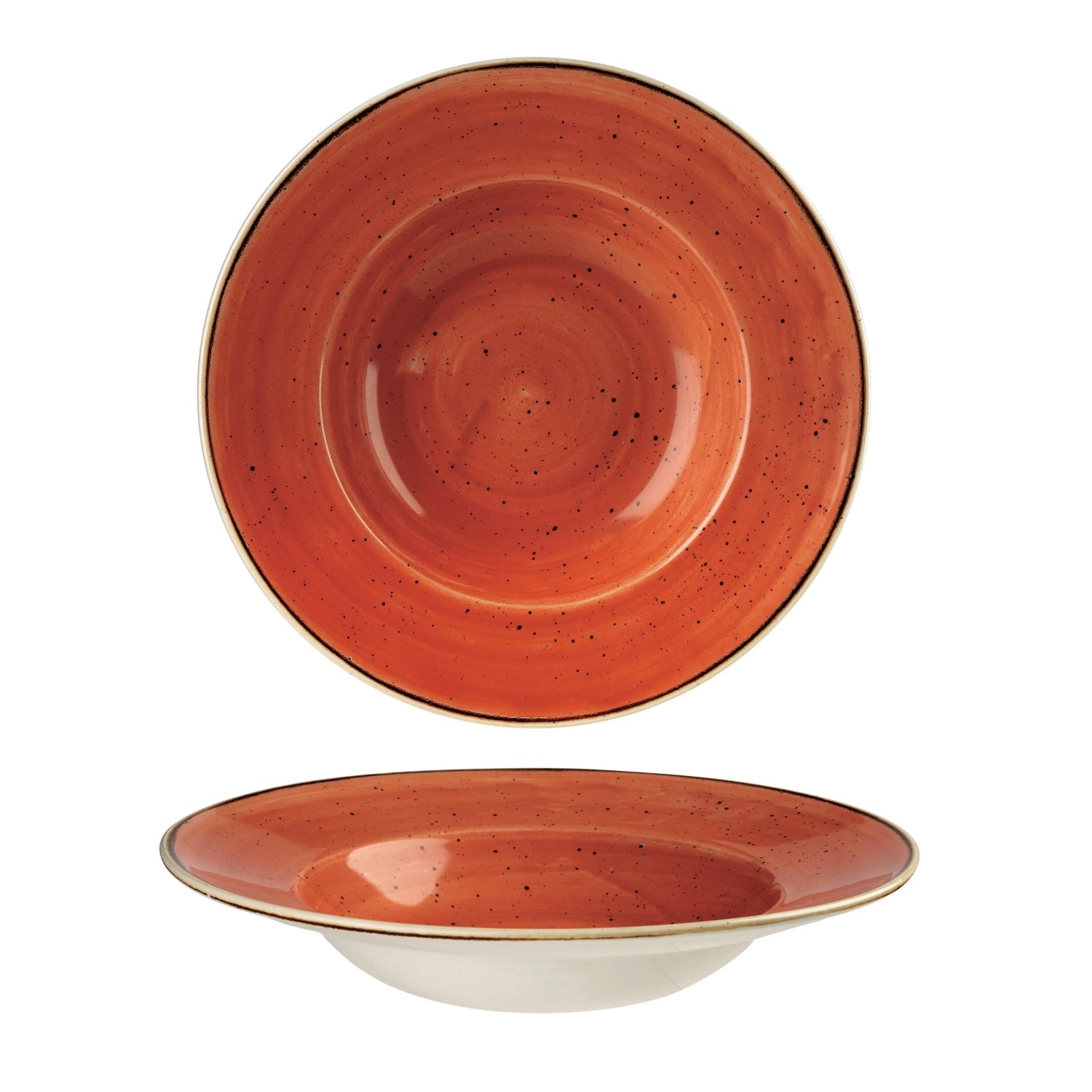 Stonecast Spiced Orange Teller tief Fahne 28cm