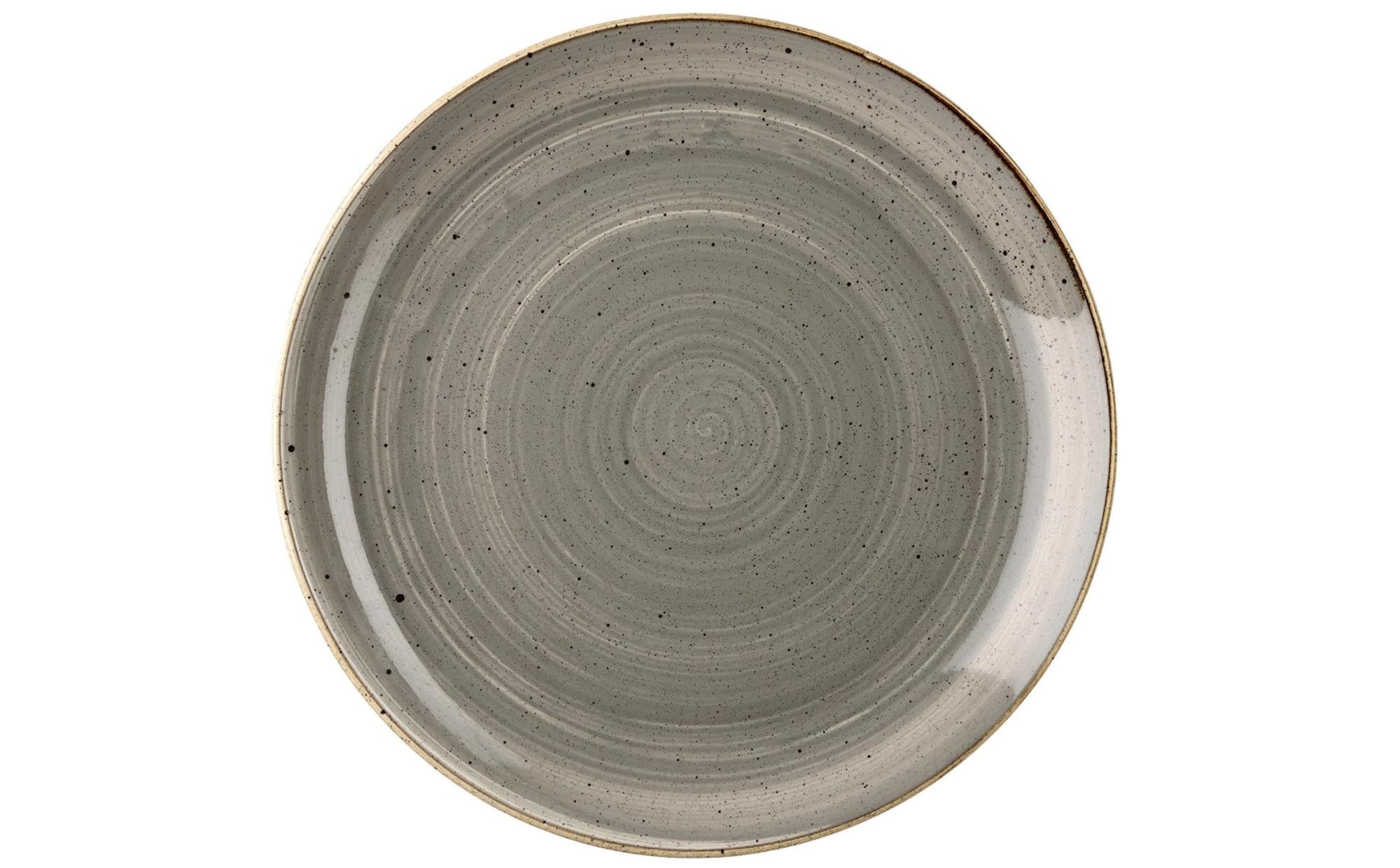 Eleganter 16,5 cm Stonecast Peppercorn Grey Teller von Churchill: Handbemalt, langlebig, ideal für stilvolle Speisenpräsentation.
