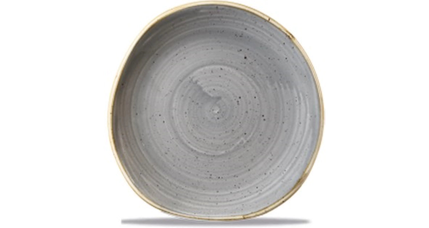 Stonecast Peppercorn Grey Organic Teller flach 18.6cm - KAQTU Design