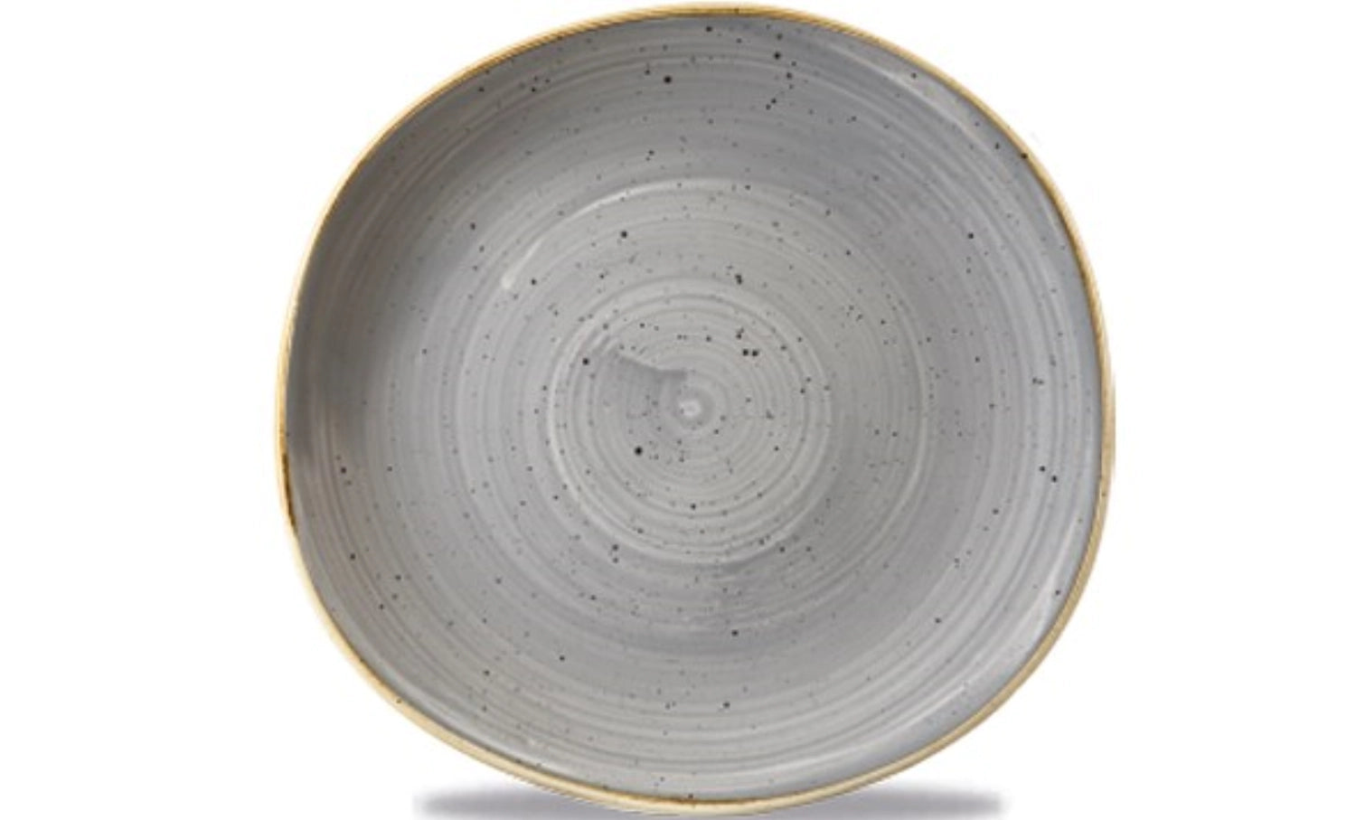 Stonecast Peppercorn Grey Organic Teller flach 26.4cm - KAQTU Design