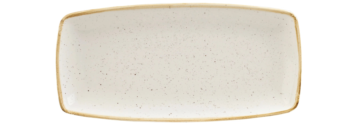 Stonecast Barley White Platte rechteckig 29.5x15cm - KAQTU Design