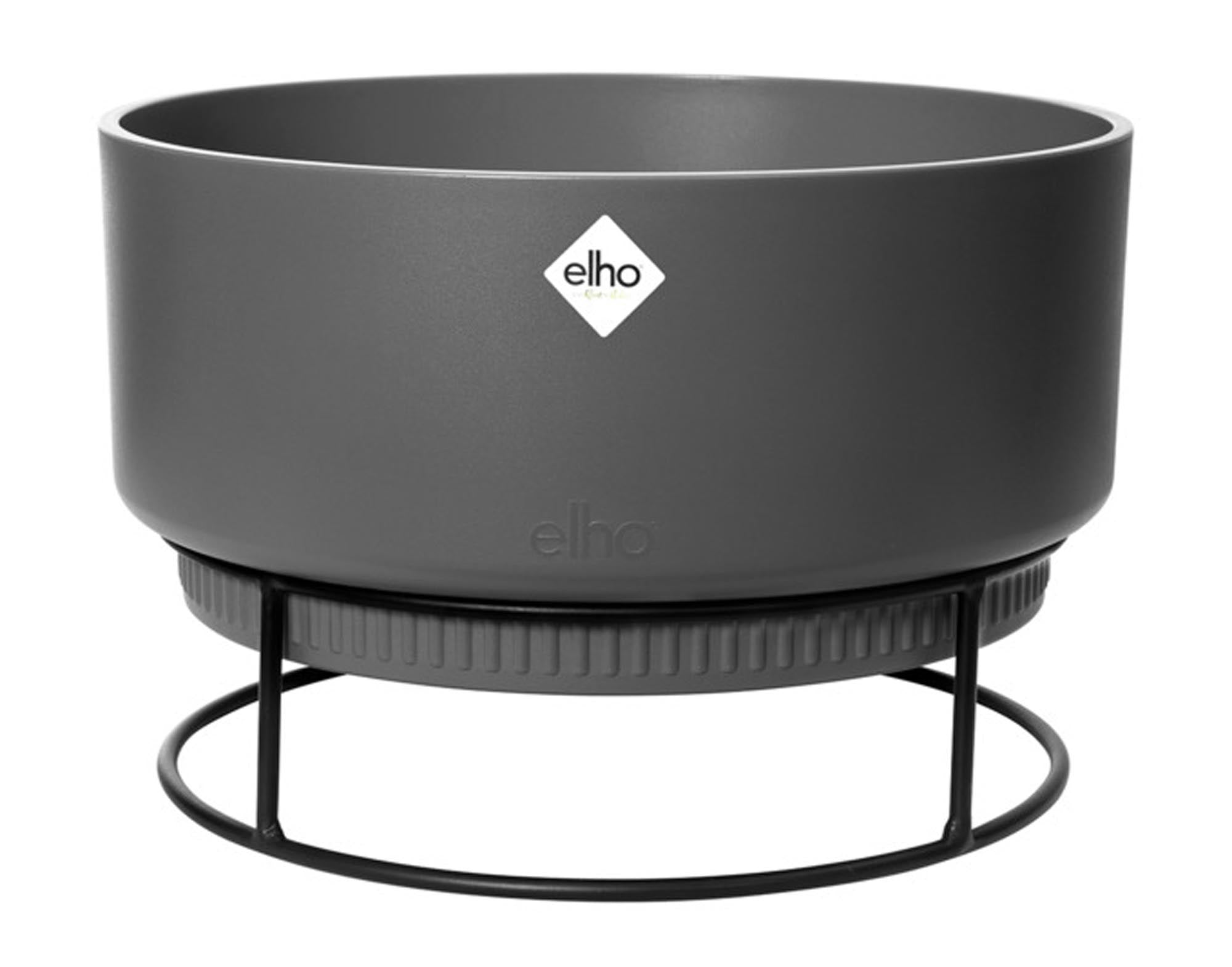 ELHO Pflanzenschale b. for Studio mit Ständer living black ø 30cm in Living Black präsentiert im Onlineshop von KAQTU Design AG. Pflanzentopf Outdoor ist von ELHO