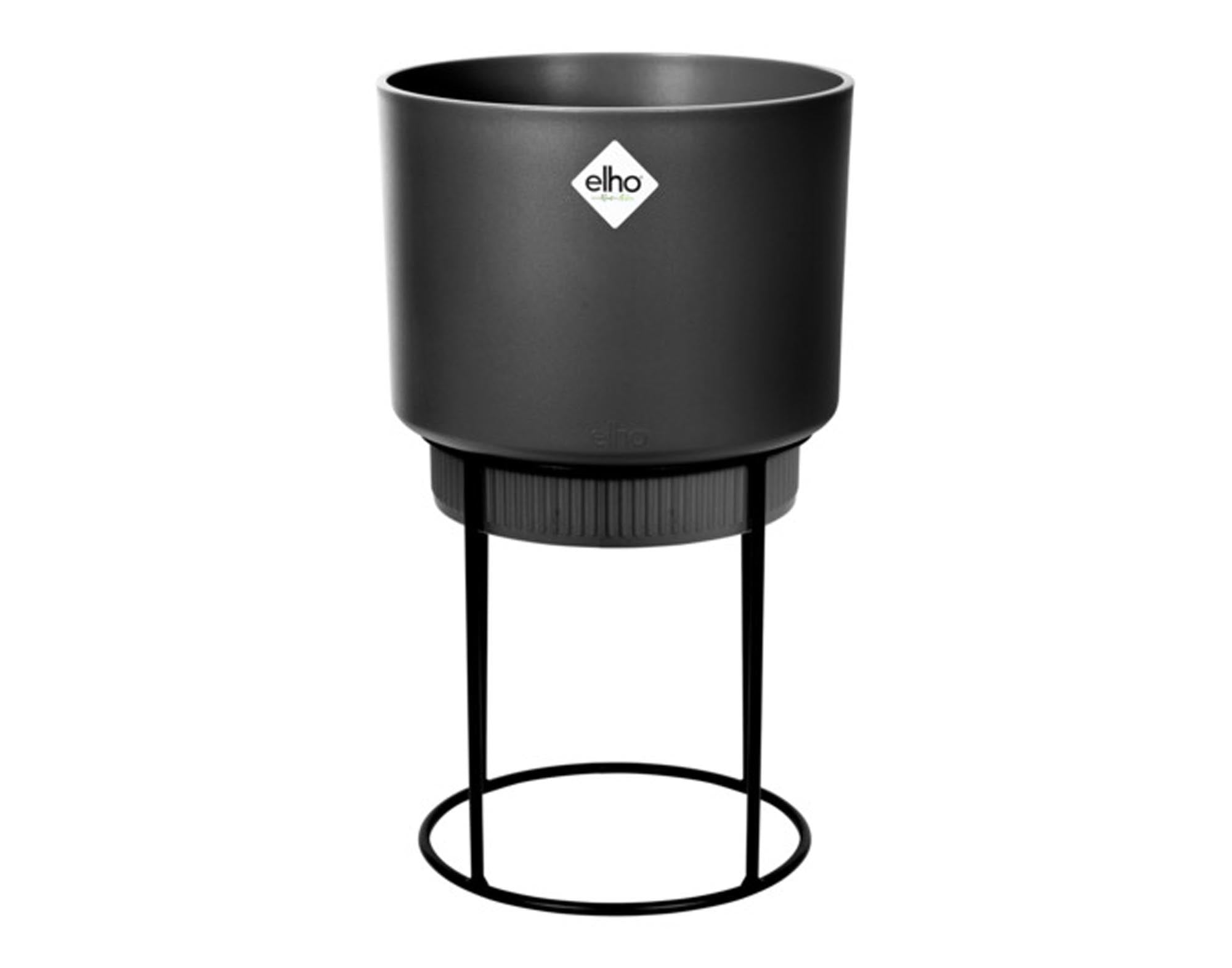 ELHO Ciotola per piante b. per studio con supporto living nero ø 30cm
