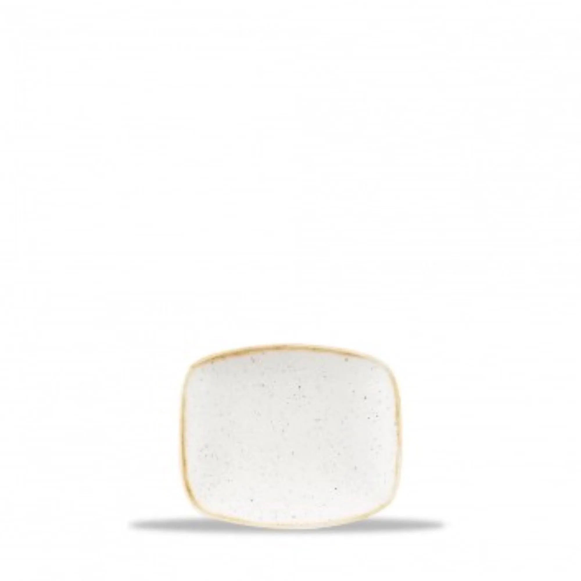 Elegante, robuste Stonecast Barley White Platte (15.4x12.6cm) von Churchill, ideal für Vorspeisen und Desserts.