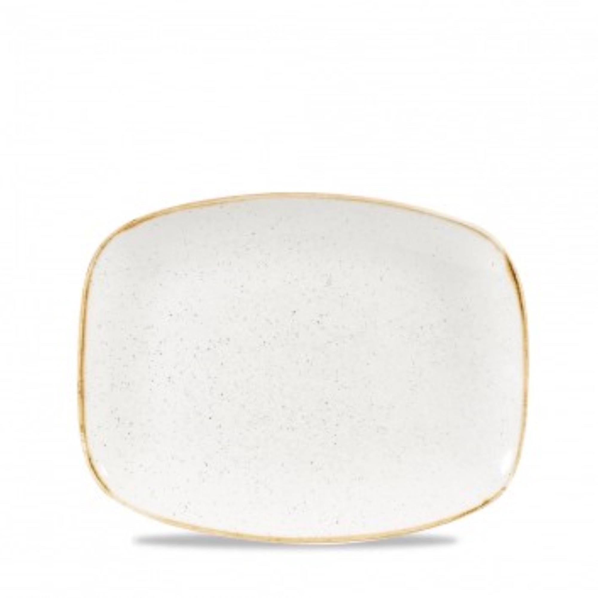 Elegante, robuste Stonecast Barley White Platte 26.1x20.2cm von Churchill, ideal für stilvolle Speisenpräsentationen.