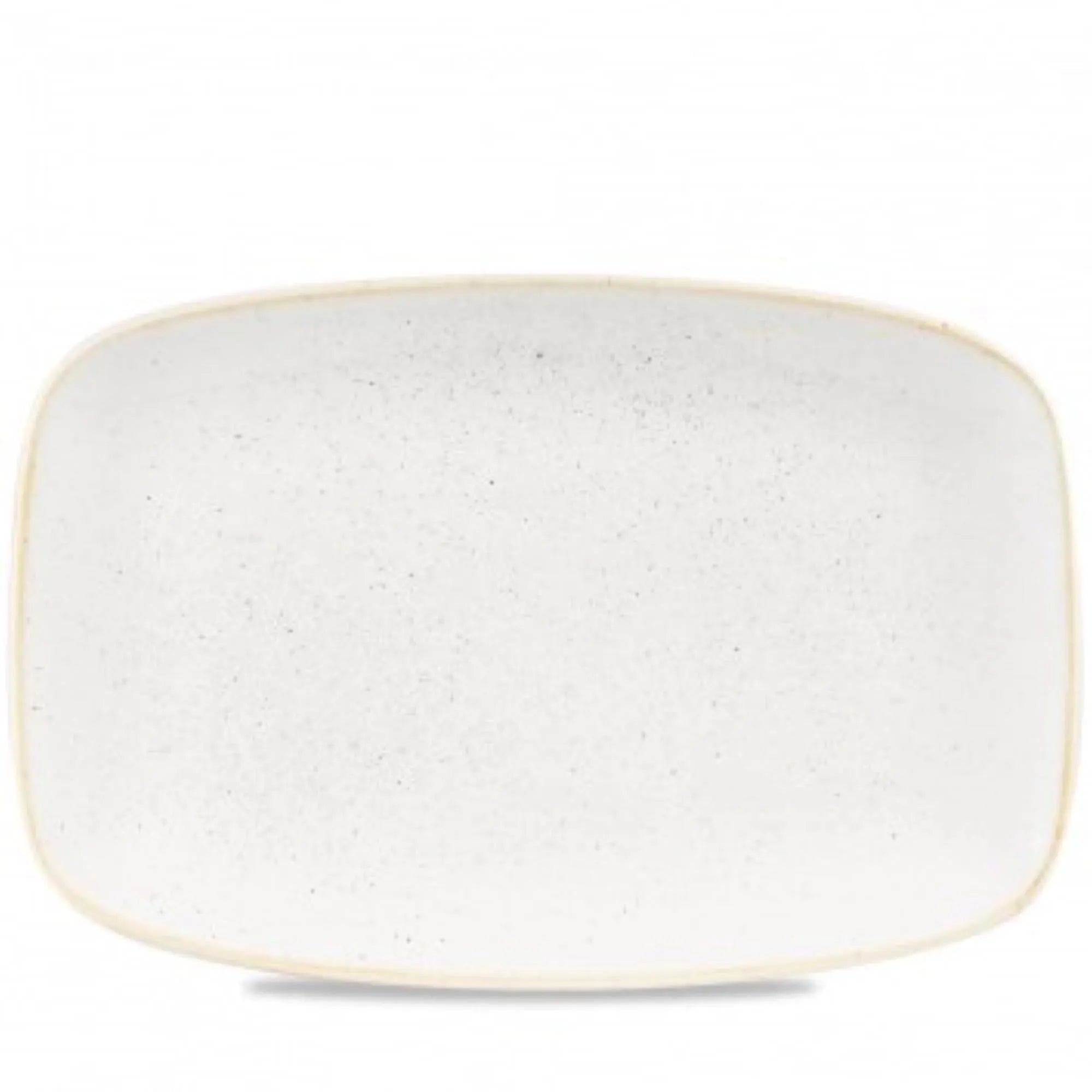 Elegante, robuste Porzellanplatte (35.5x24.5cm) in Barley White von Churchill, ideal für kreative Anrichteweisen.