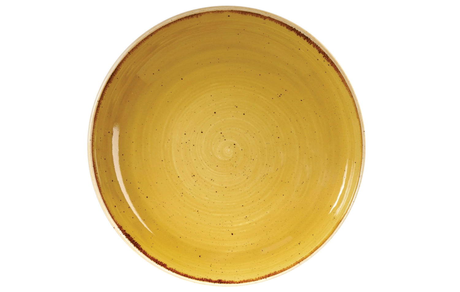 Plate coupé giallo senape di stonecast profondo 24,8 cm