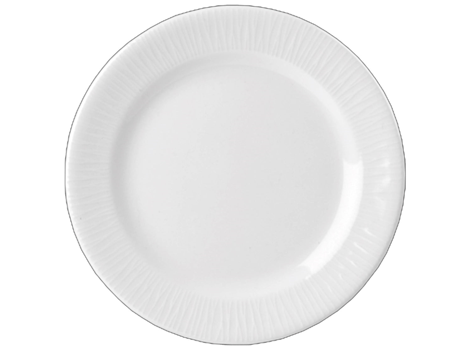 Bamboo White Teller flach Fahne schmal 17cm