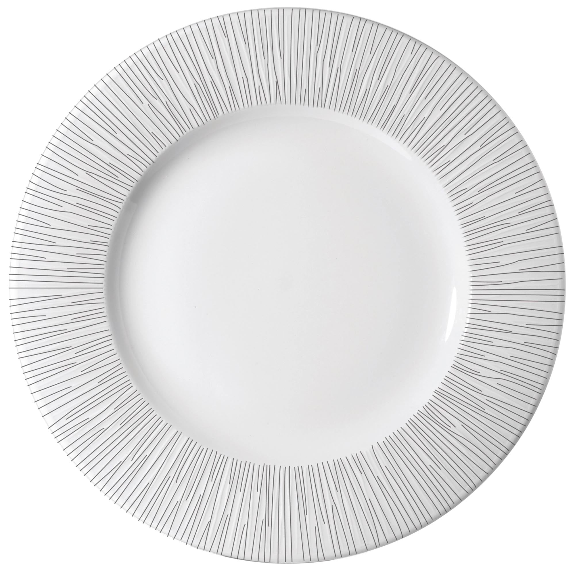 Eleganter Bamboo White Teller: Hochwertiges Porzellan, kratzfest, vielseitig, spülmaschinen- & mikrowellengeeignet. Ideal für Gastronomie.