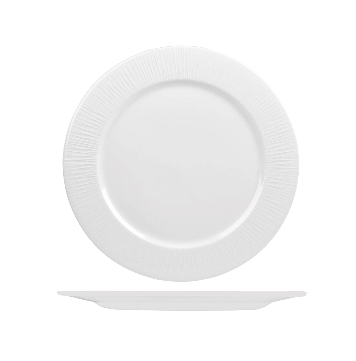 Bamboo White Teller flach Fahne schmal 23.4cm