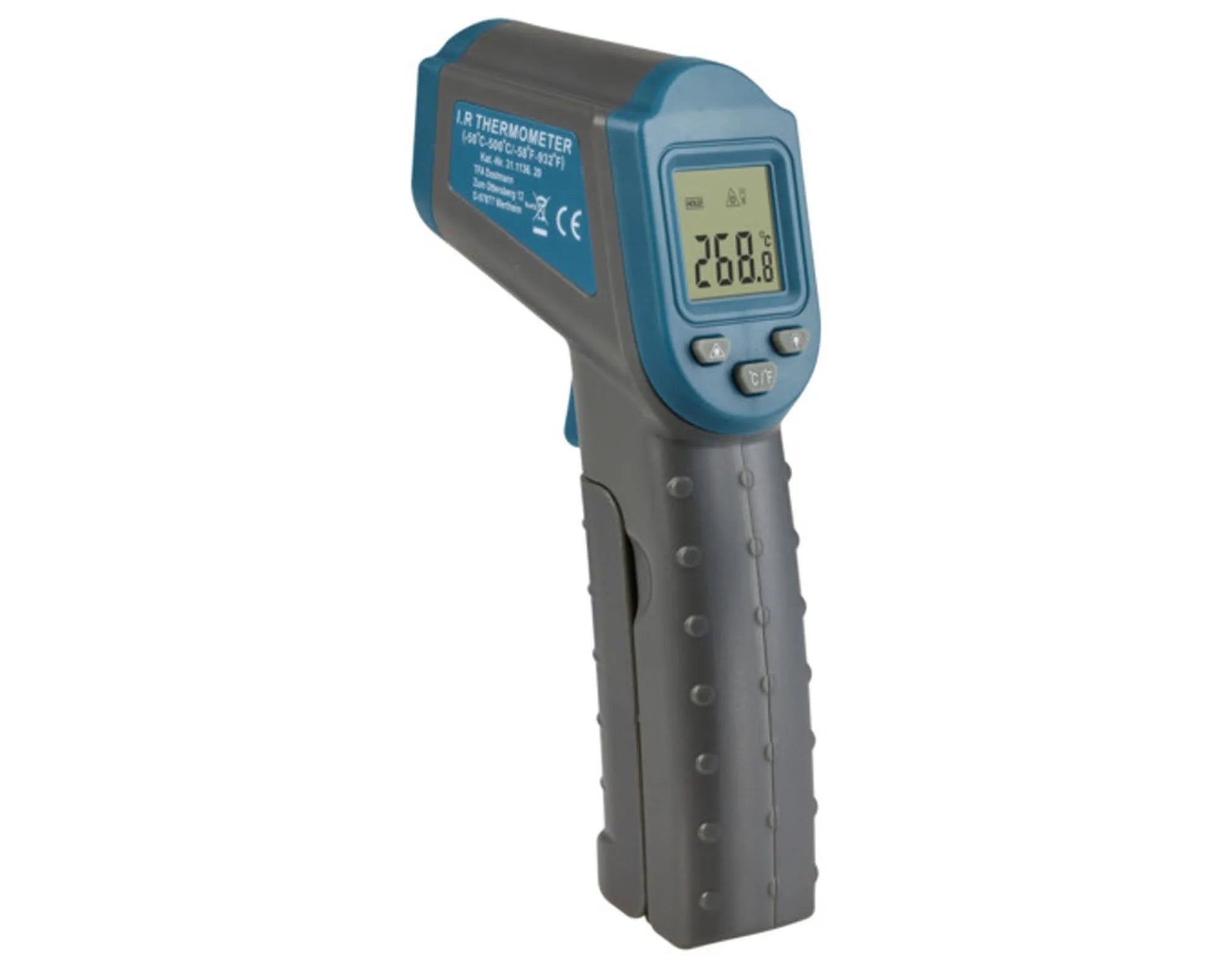Das TFA Infrarotthermometer Ray bietet präzise, berührungslose Messungen von -50 °C bis 550 °C, ideal für Haushalt und Industrie.