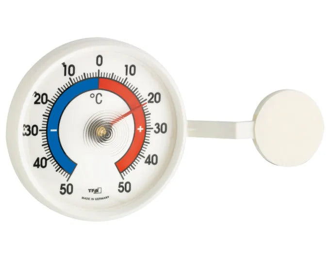 TFA Fensterthermometer rund weiss ø 7.2 cm in  präsentiert im Onlineshop von KAQTU Design AG. Thermometer ist von TFA