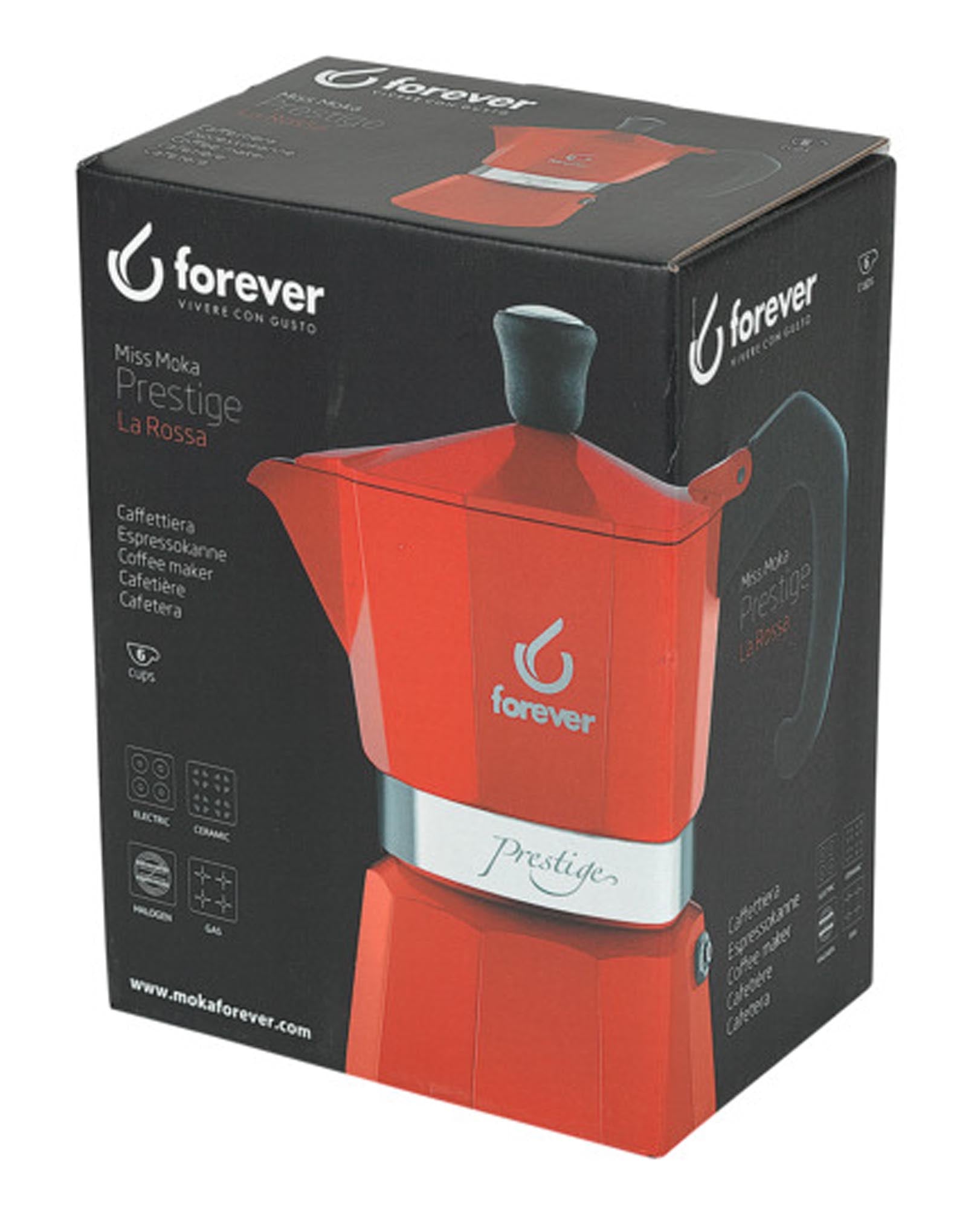 FOREVER Caffettiera La Rossa Prestige da 6 tazze