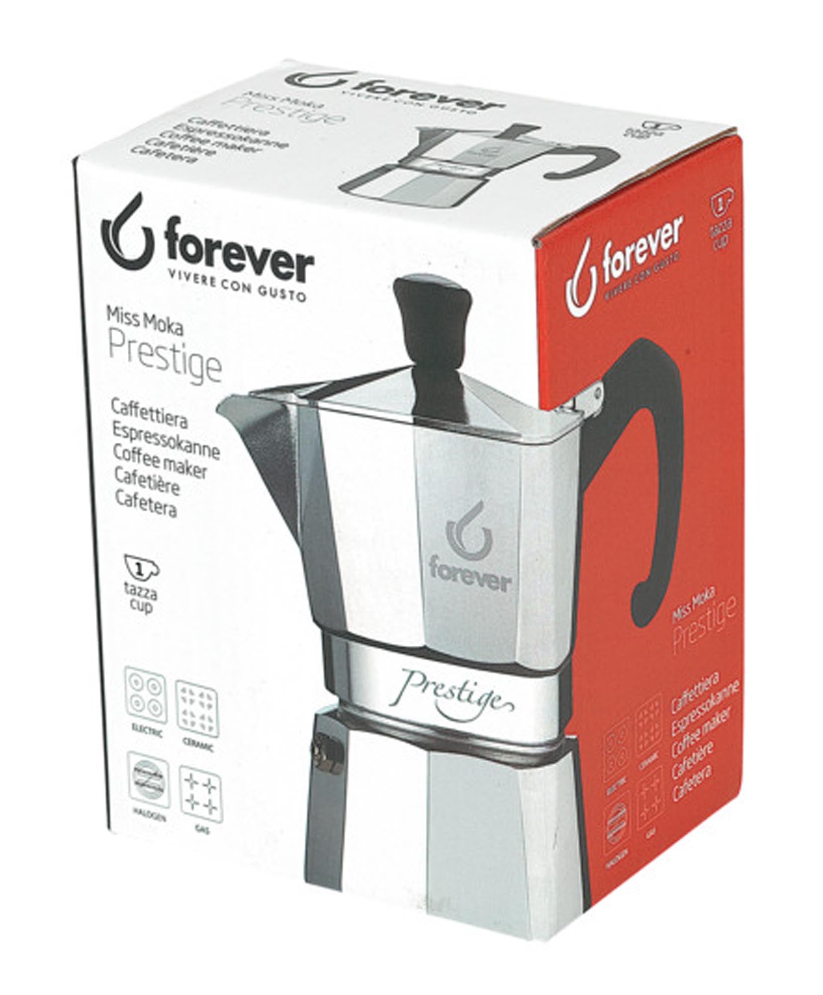 FOREVER Macchina da caffè Moka Prestige 1 tazza