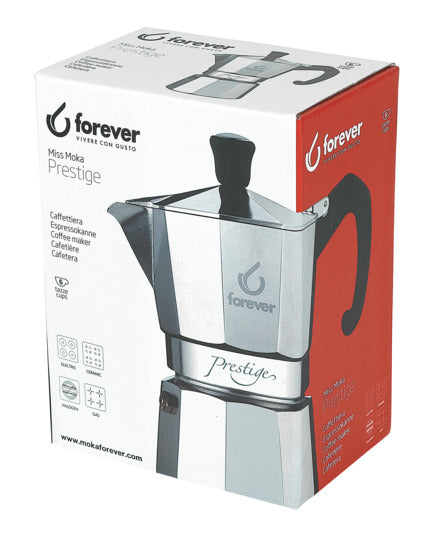 Kaffeezubereiter Moka Prestige 6 Tassen in  präsentiert im Onlineshop von KAQTU Design AG. Küchengerät ist von FOREVER
