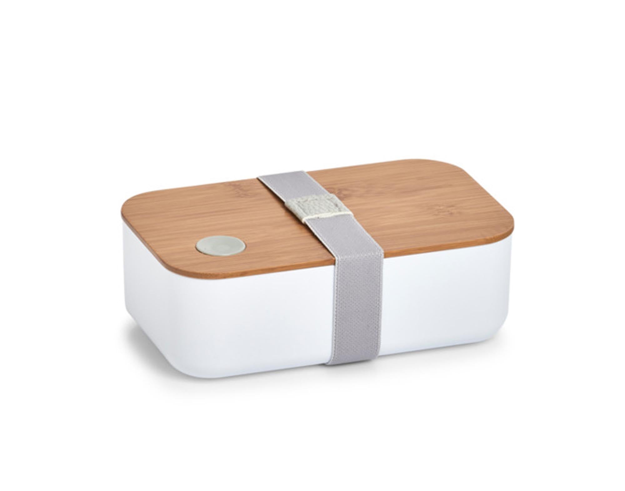 ZELLER Lunchbox weiss Bamboo 19.3x11.8x6.8 cm in  präsentiert im Onlineshop von KAQTU Design AG. Aufbewahrungsdose ist von ZELLER PRESENT