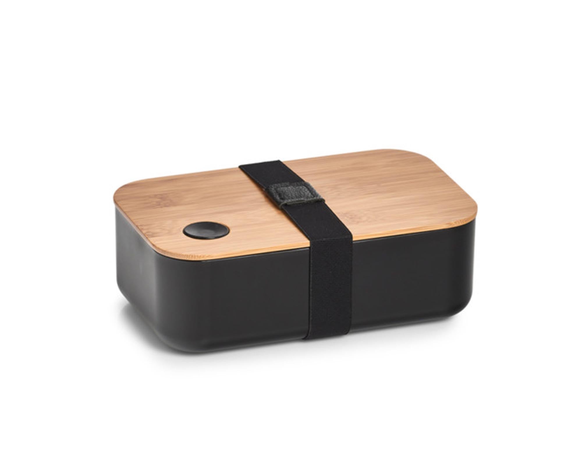 ZELLER Lunchbox schwarz Bamboo 19.3x11.8x6.8 cm in  präsentiert im Onlineshop von KAQTU Design AG. Aufbewahrungsdose ist von ZELLER PRESENT