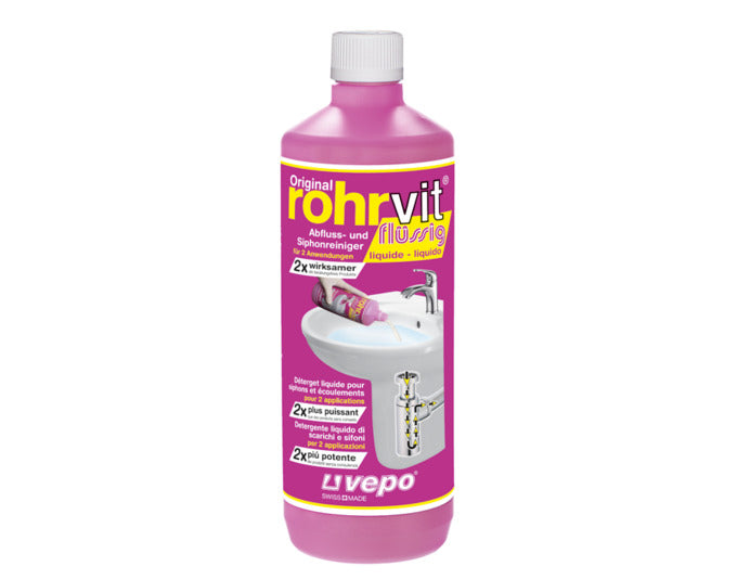 VEPO Abflussreiniger flüssig rohrvit 1000 ml in  präsentiert im Onlineshop von KAQTU Design AG. Reinigungsmittel ist von VEPO