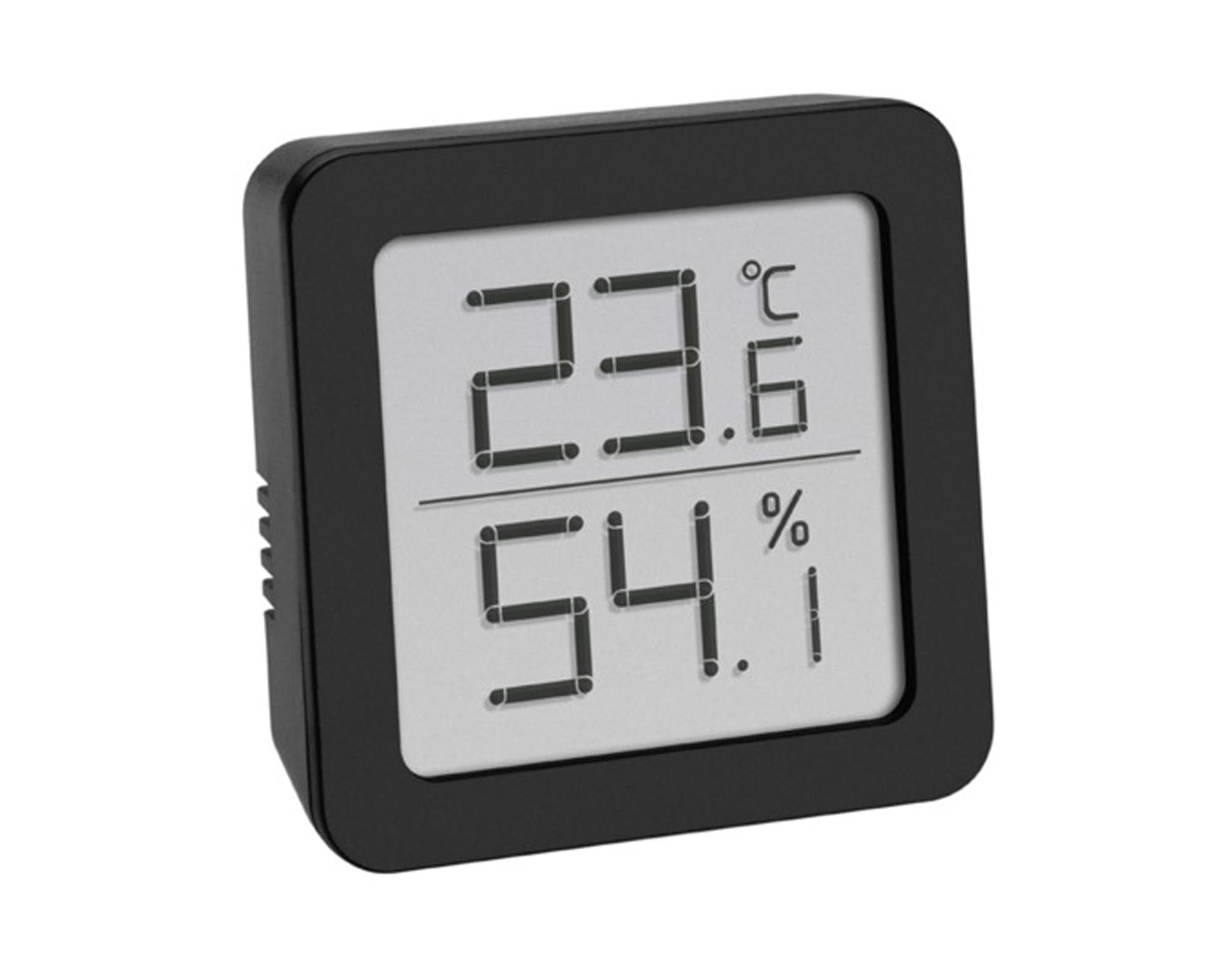 TFA Thermo-Hygrometer digital schwarz 6.1 cm in  präsentiert im Onlineshop von KAQTU Design AG. Thermometer ist von TFA