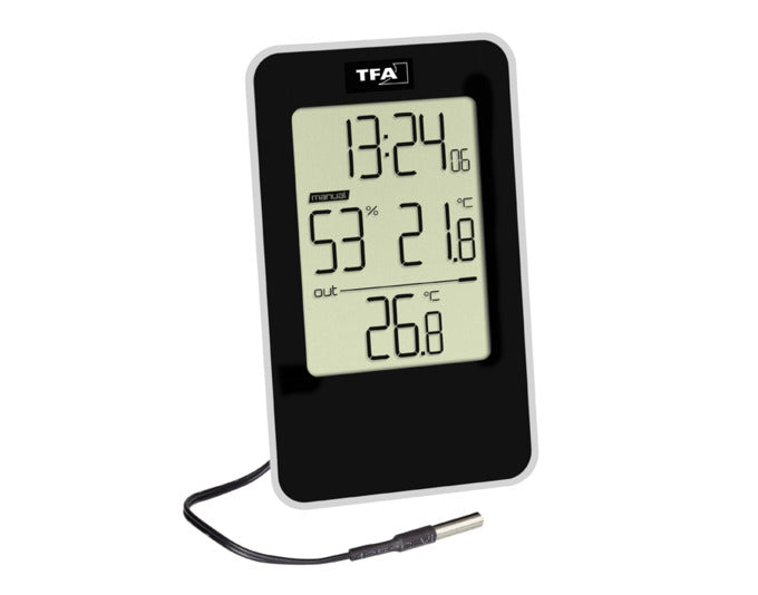 Thermo-Hygrometer digital 12.1 cm in  präsentiert im Onlineshop von KAQTU Design AG. Thermometer ist von TFA