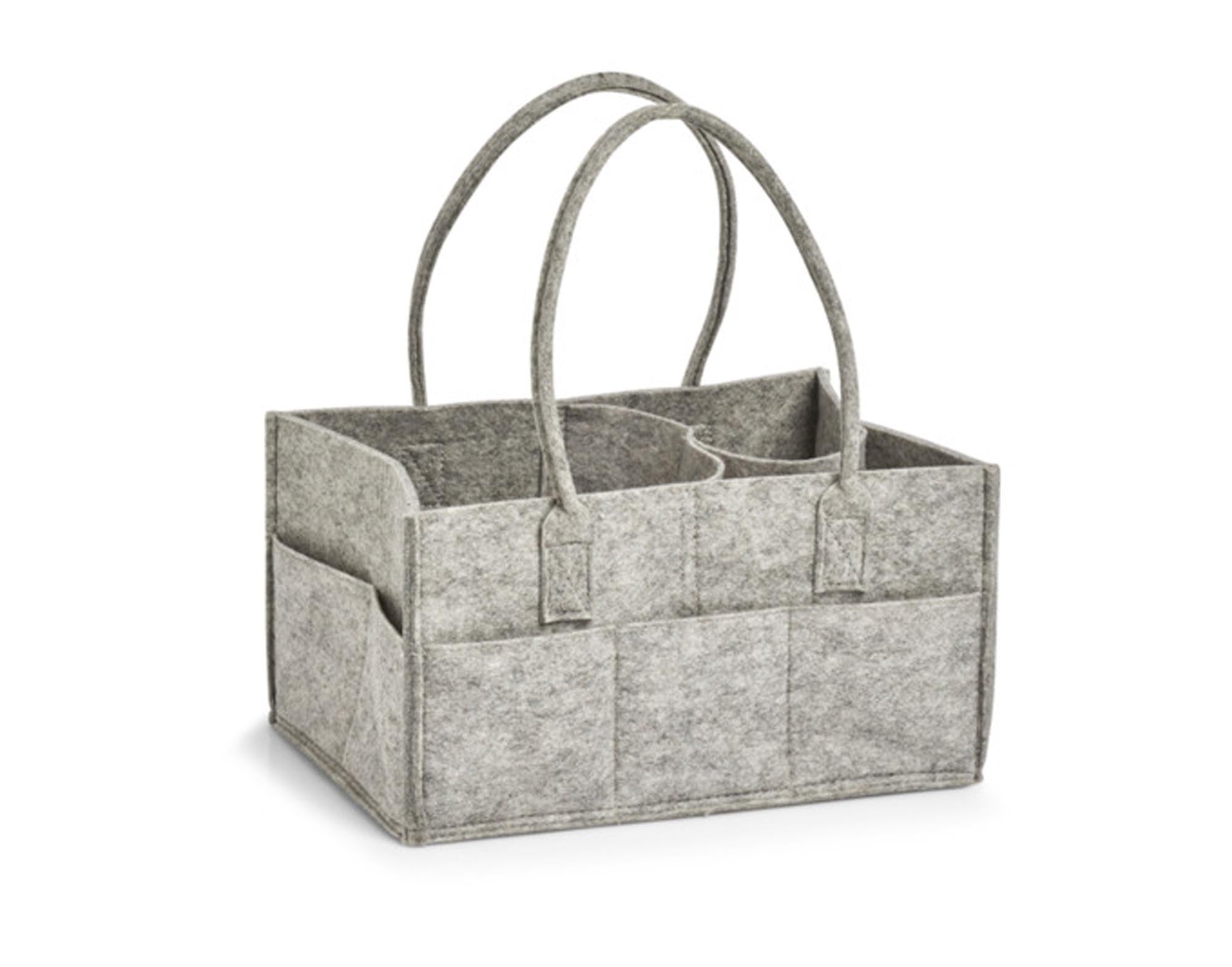 Entdecken Sie die ZELLER Tragtasche aus grauem Filz (33x24x39 cm) – ideal für Picknicks, Ausflüge und zur Organisation zu Hause. Stilvoll und praktisch!