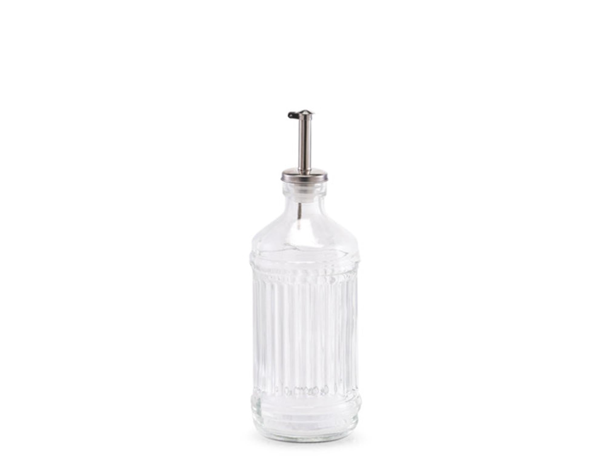 Elegante 500ml Essig-Ölflasche aus robustem Glas von ZELLER PRESENT, 7,8x24cm, mit praktischer Dosieröffnung, spülmaschinenfest.