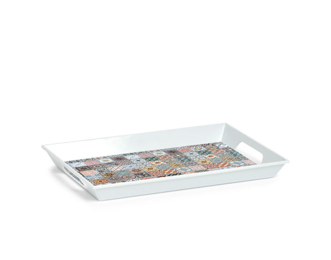 Tablett Mosaik Melamin 50x35x5 cm in  präsentiert im Onlineshop von KAQTU Design AG. Tablett ist von ZELLER PRESENT