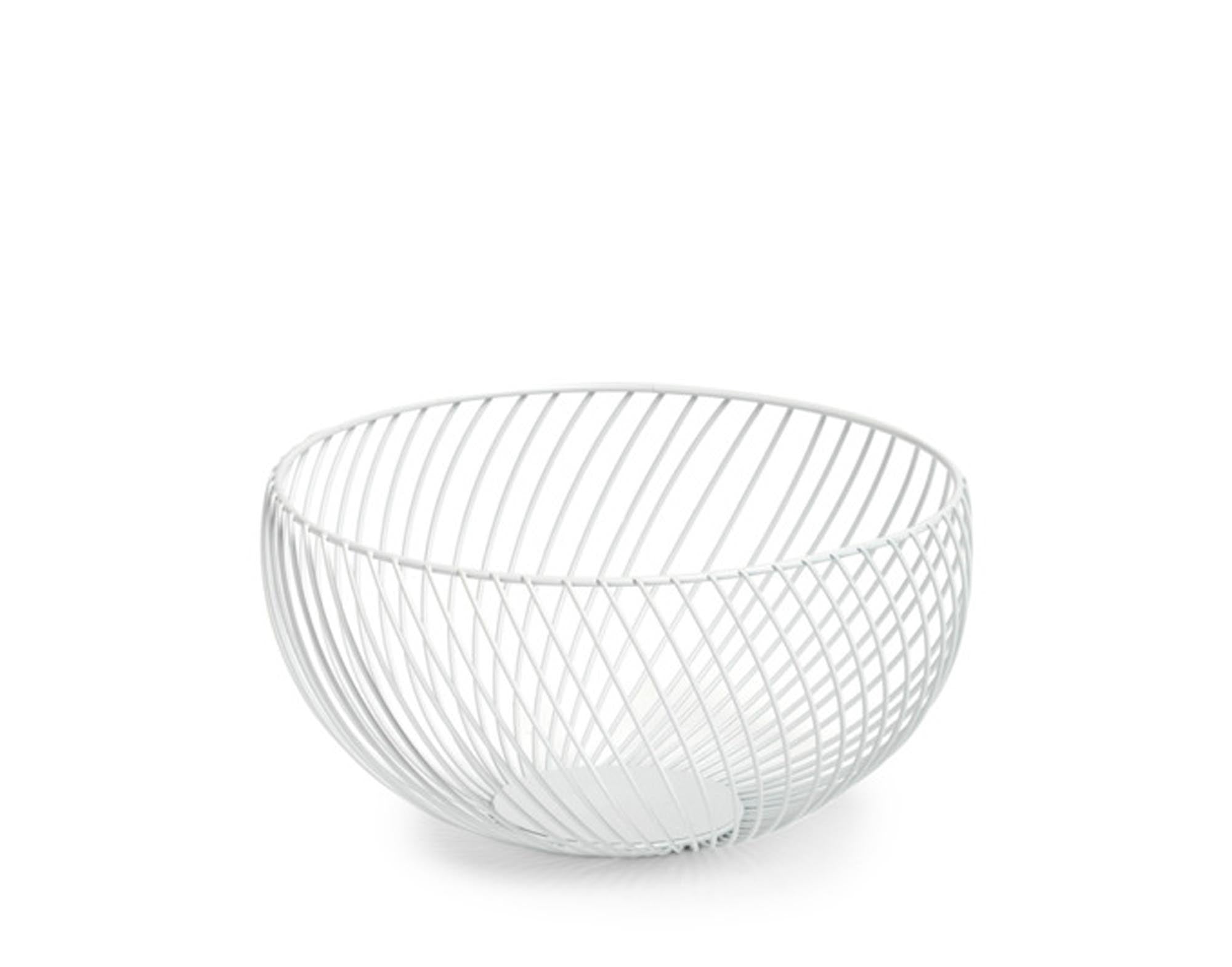 ZELLER Fruchtkorb Metall weiss ø24x19.5cm