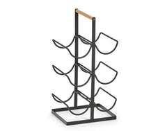 Portabottiglie ZELLER in metallo nero 23,5x20x46 cm