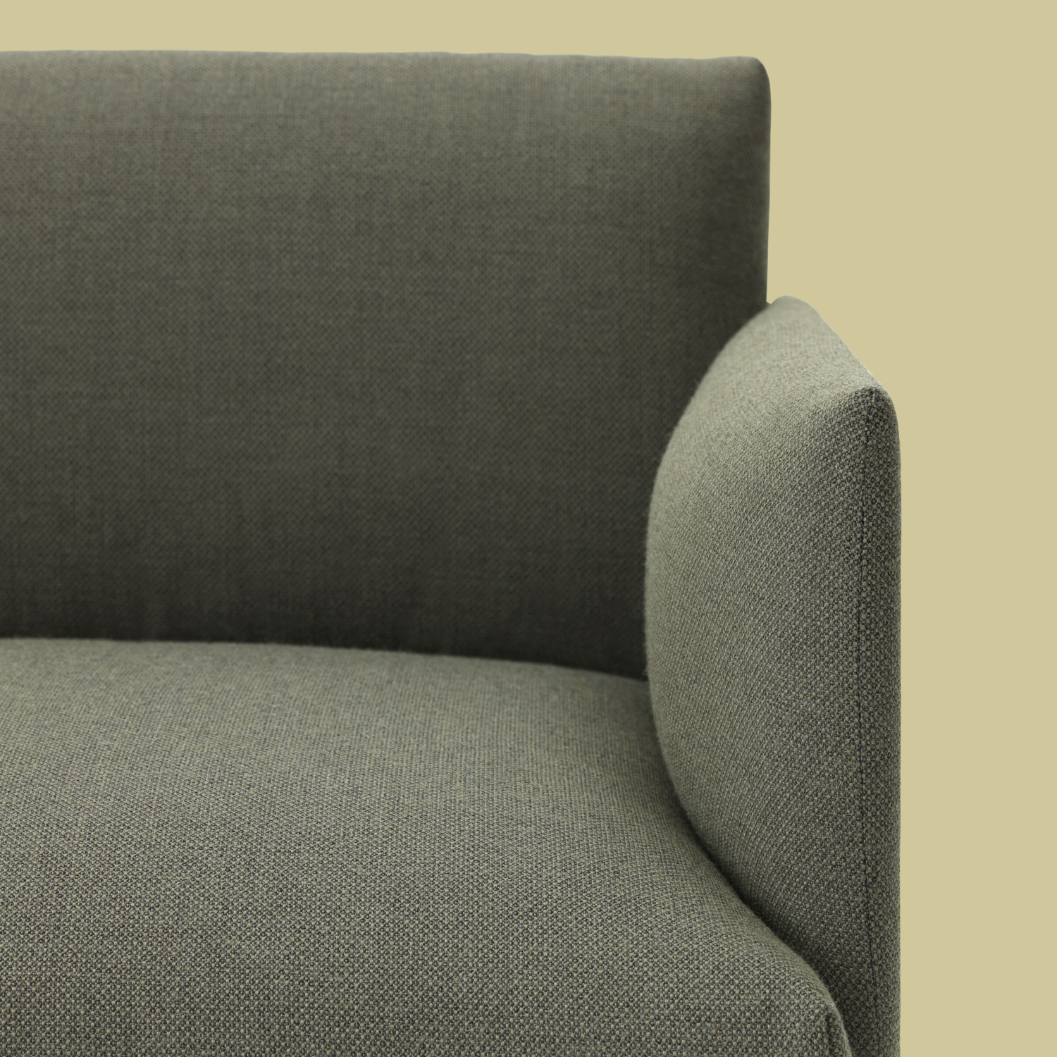 Outline 3er Sofa in Grün / Schwarz präsentiert im Onlineshop von KAQTU Design AG. 3er Sofa ist von Muuto