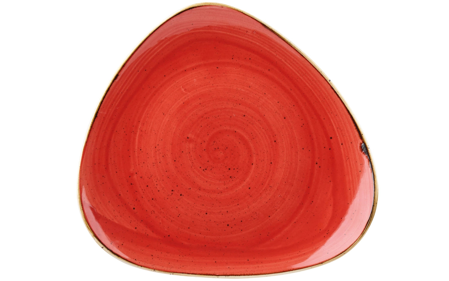 Stonecast Berry Red Triangel Teller flach 31.1cm - KAQTU Design