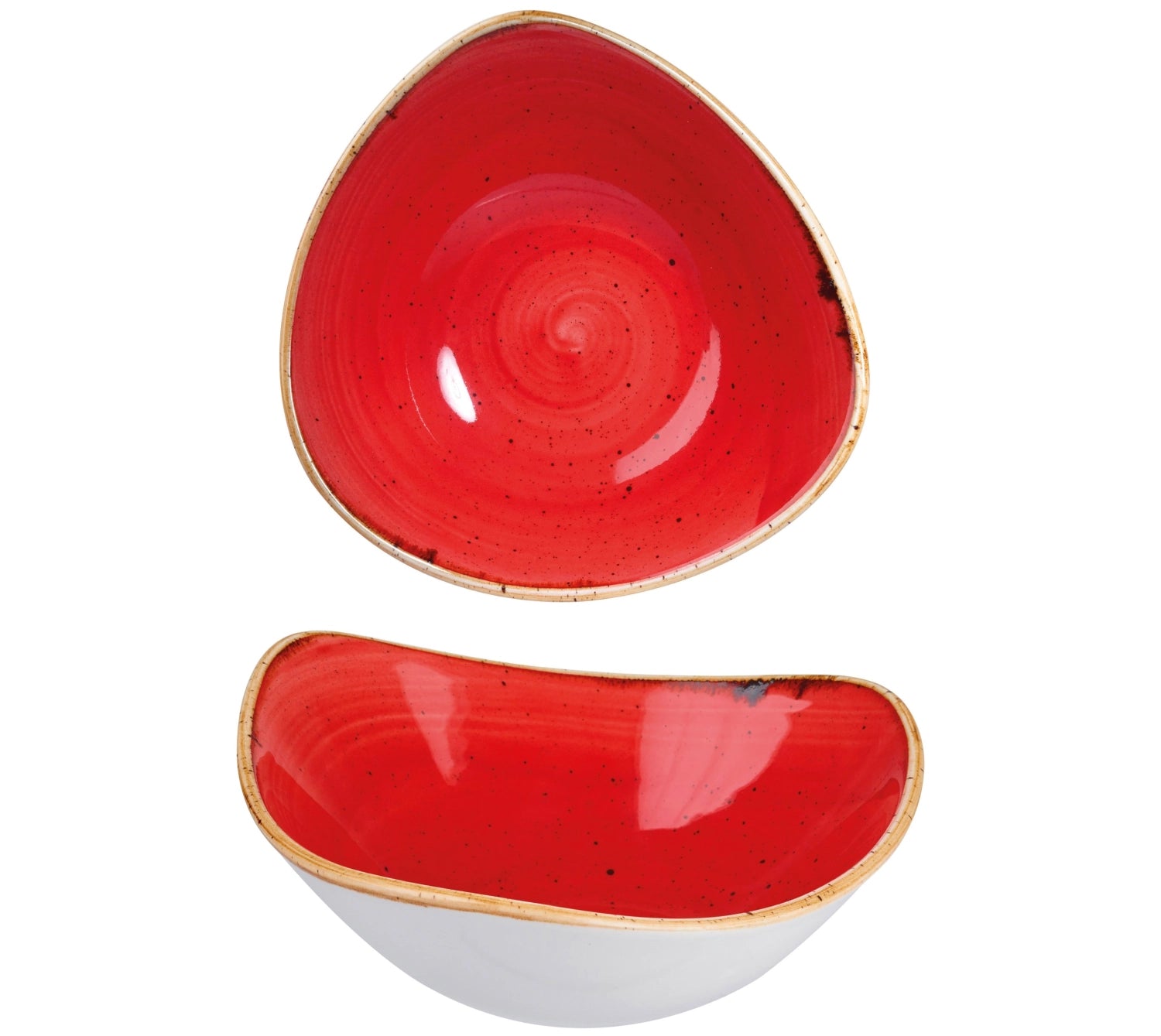 Stonecast Berry Red Triangel Schüssel 15.3cm - KAQTU Design
